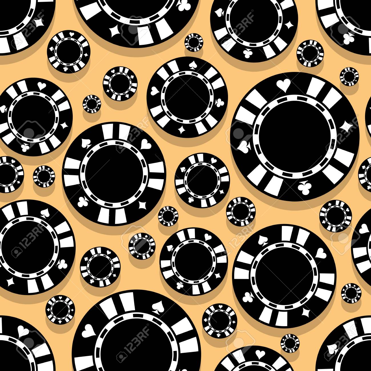 Casino Poker Chips Icon Seamless Pattern Digital Printable Vector Casino Poker Chips Icon Seamless Pattern Digital Printable Vector