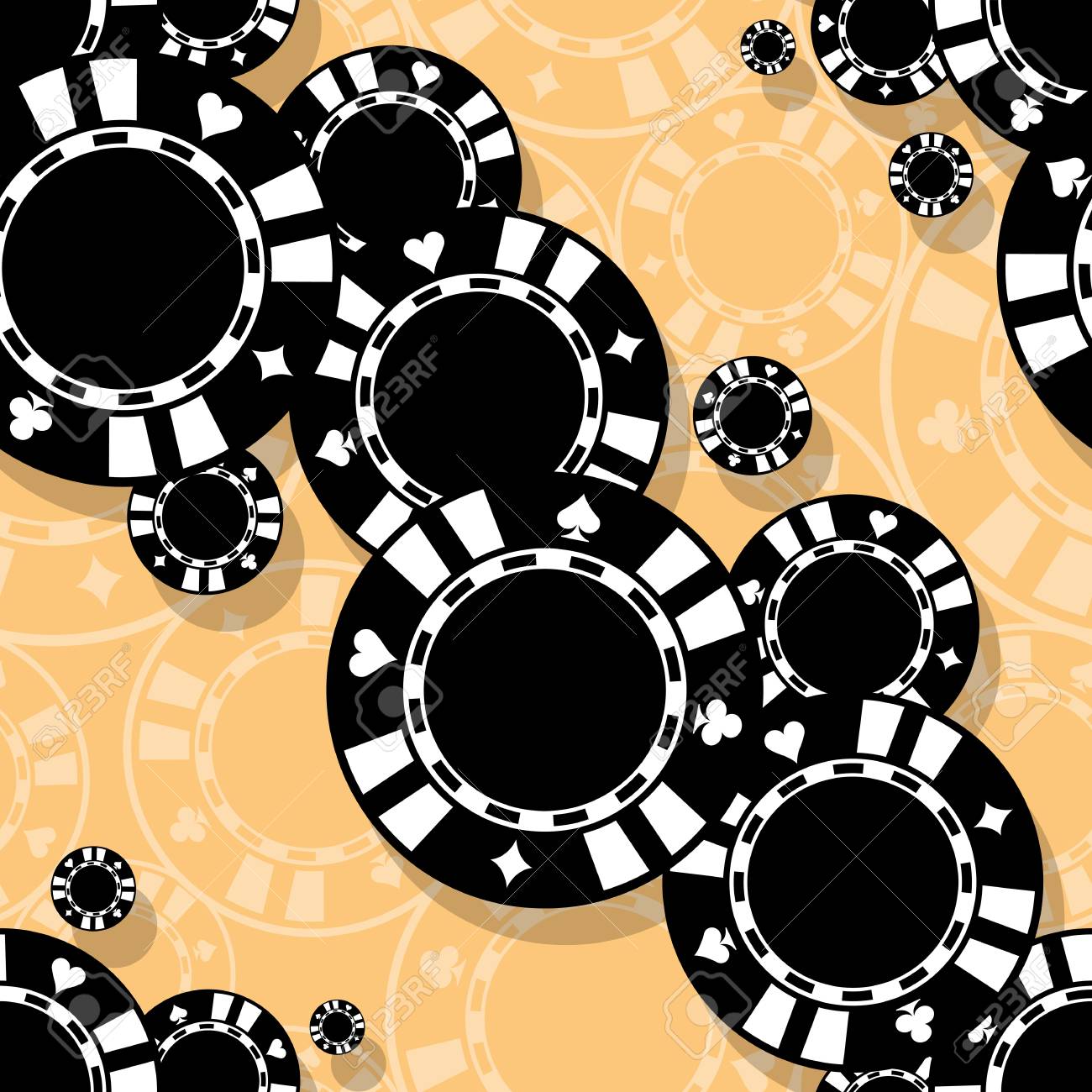 Casino Poker Chips Icon Seamless Pattern Digital Printable Vector Casino Poker Chips Icon Seamless Pattern Digital Printable Vector