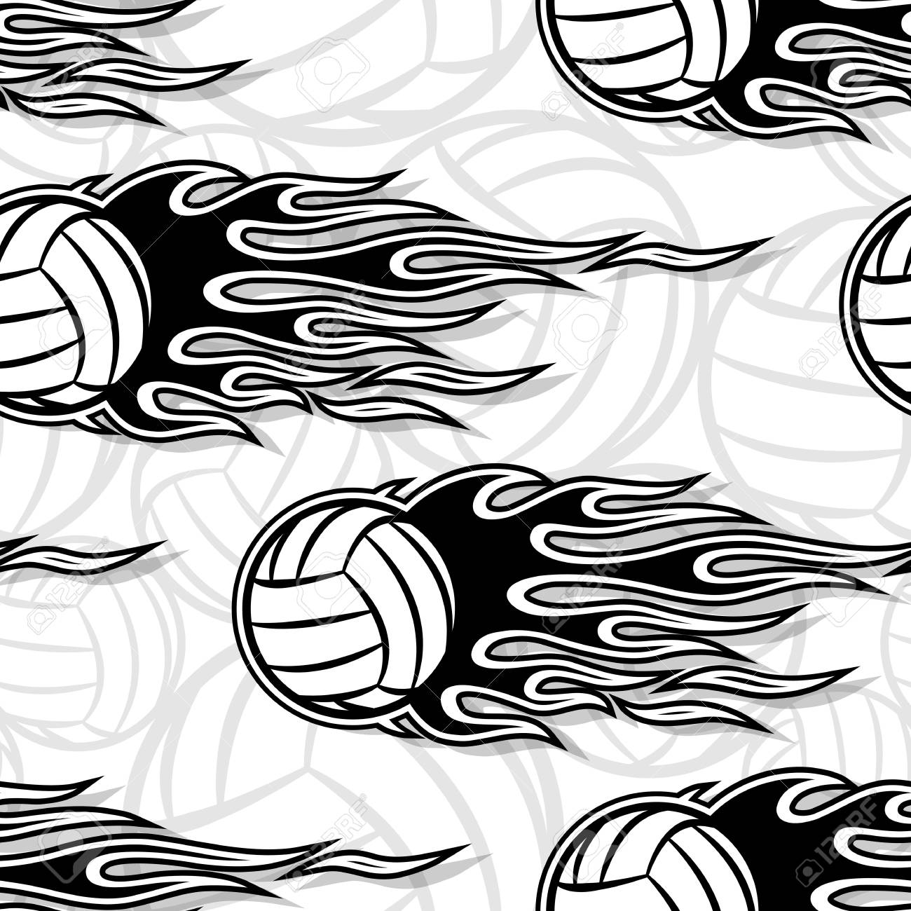 Volleyball ball seamless habit with very hot rod flame. Printable.. image about Printable Volleyball called Volleyball ball seamless practice with incredibly hot rod flame. Printable..