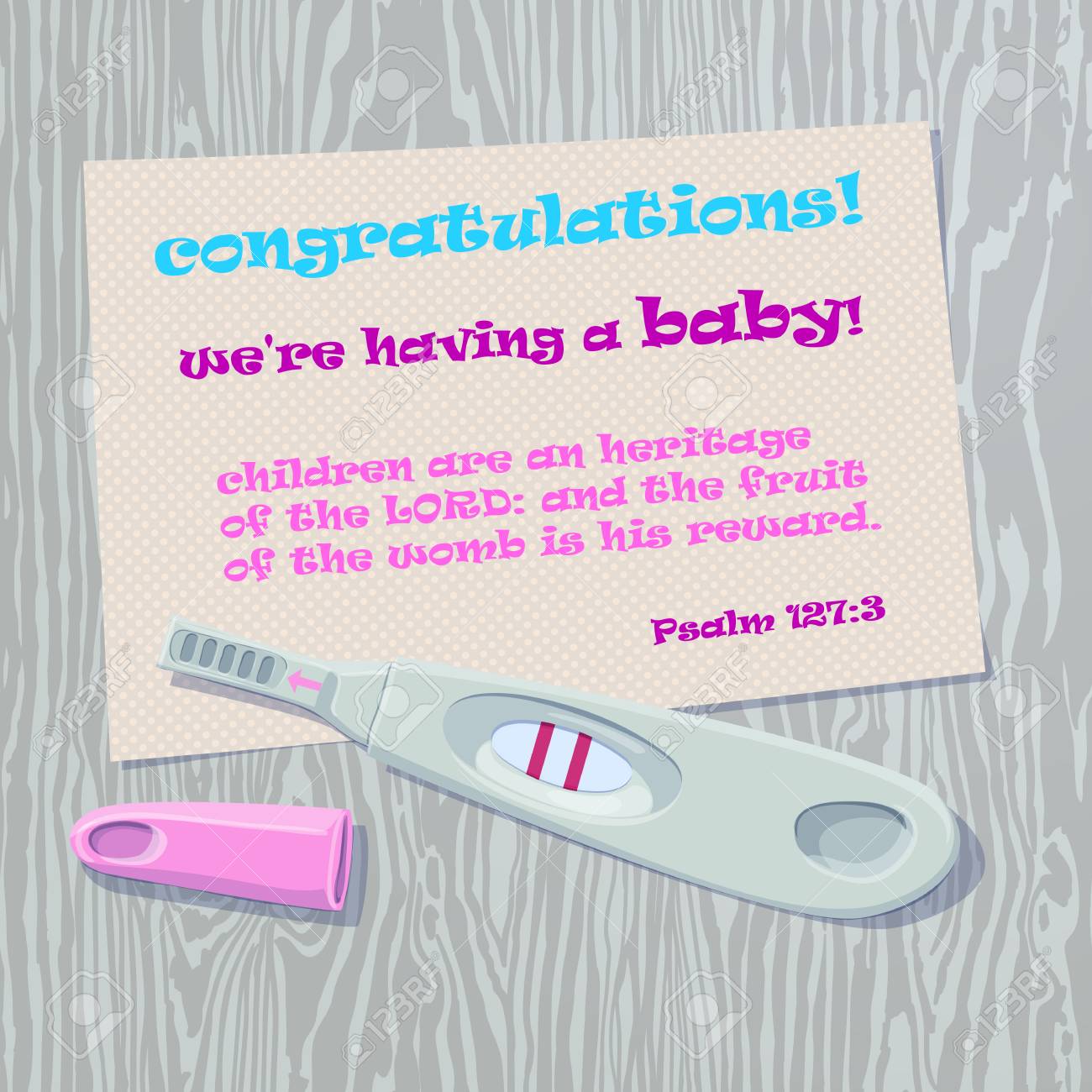 Vettoriale Illustrazione Vettoriale Di Congratulazioni Di Papa Con L Inizio Della Gravidanza Annuncio Di Gravidanza Nuova Carta Di Papa Gravidanza Reveal Card Image