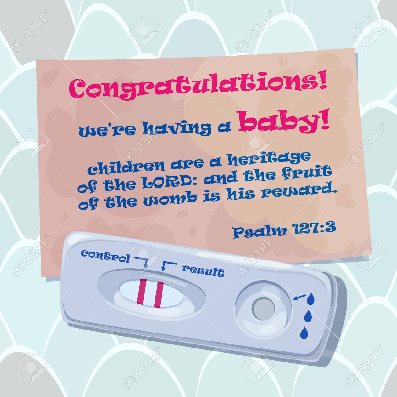Vettoriale Illustrazione Vettoriale Di Congratulazioni Di Papa Con L Inizio Della Gravidanza Annuncio Di Gravidanza Nuova Carta Di Papa Gravidanza Reveal Card Image