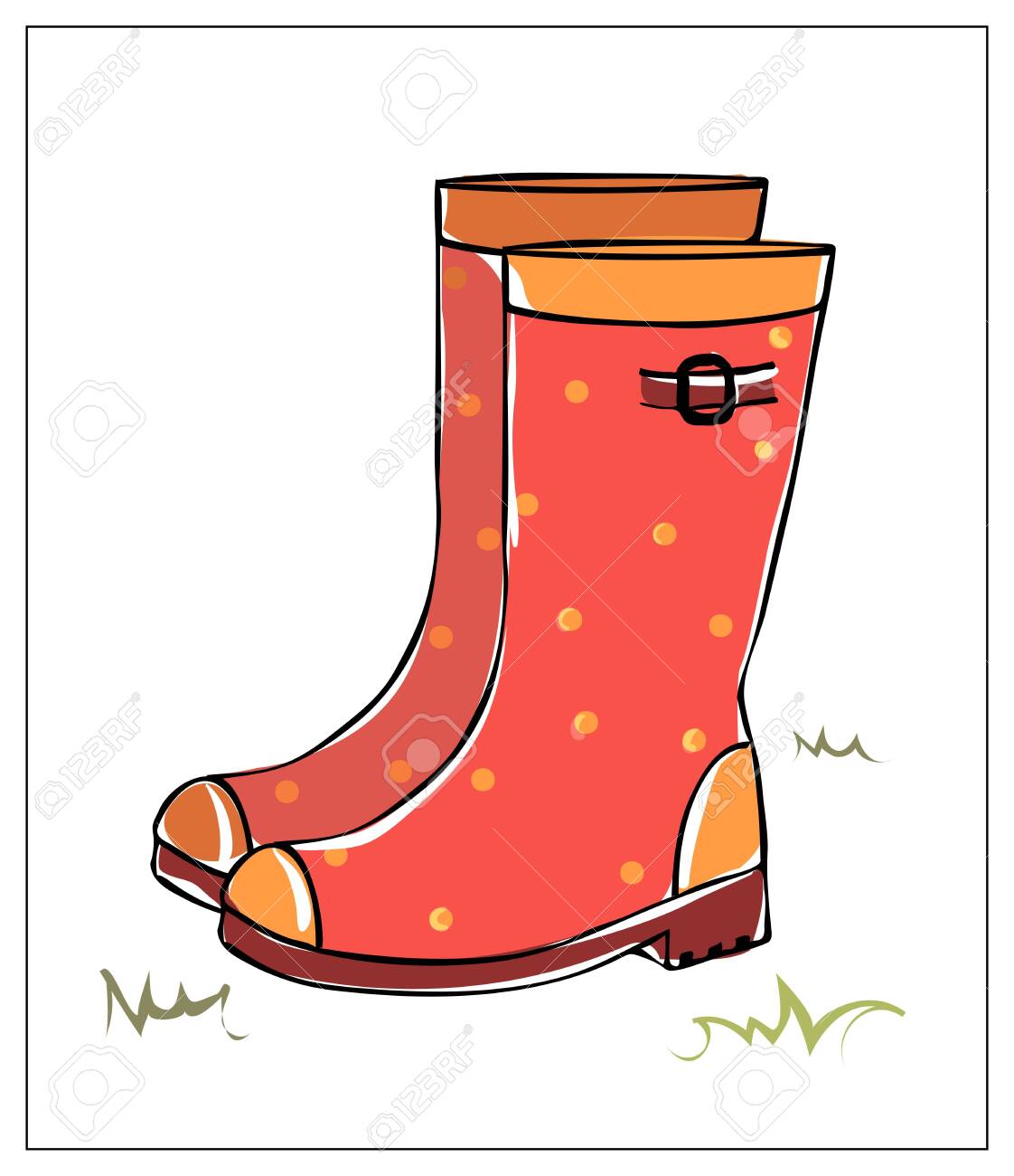 multi colored rain boots