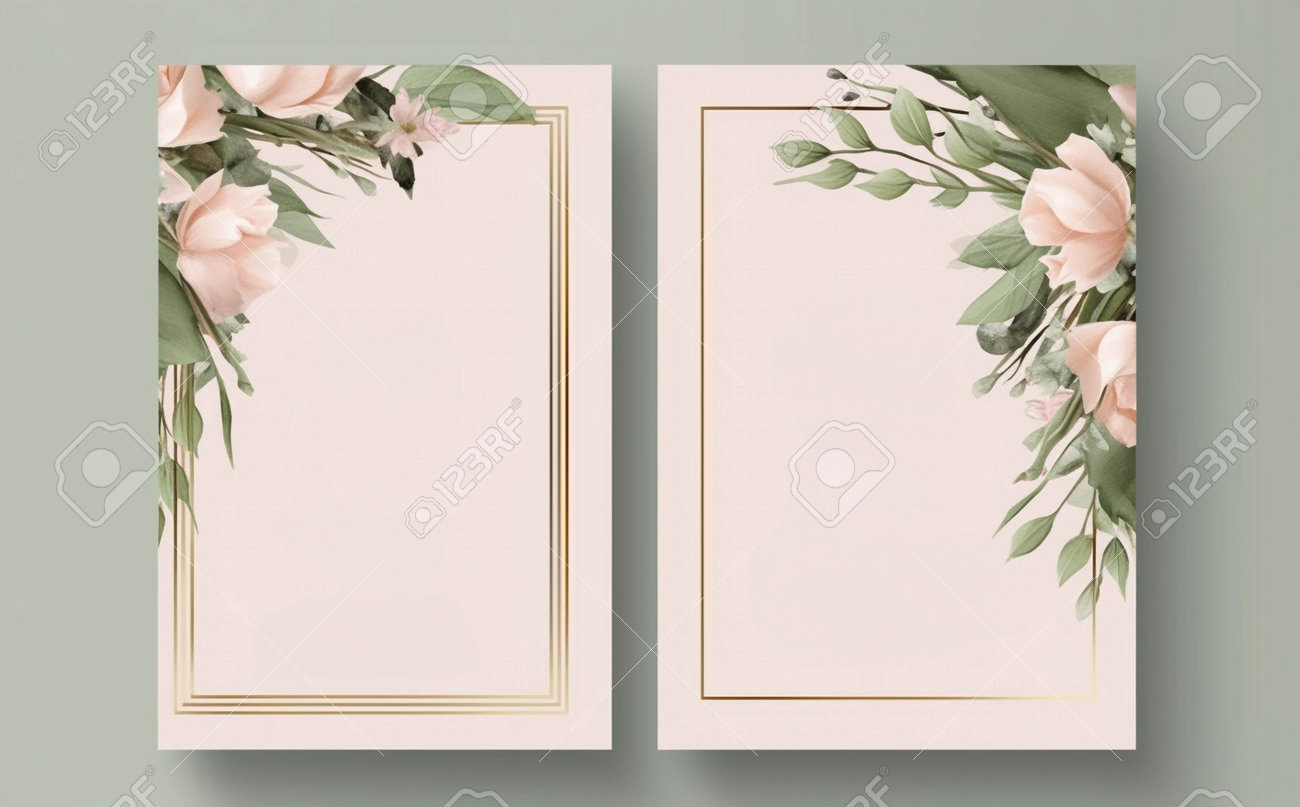 Elegant Wedding Invitation Card Set Design For Wall Decor, Poster, Wedding  Card And Wallpaper. Generative Ai. Stock Photo, Picture and Royalty Free  Image. Image 208440466., image size:1300x807