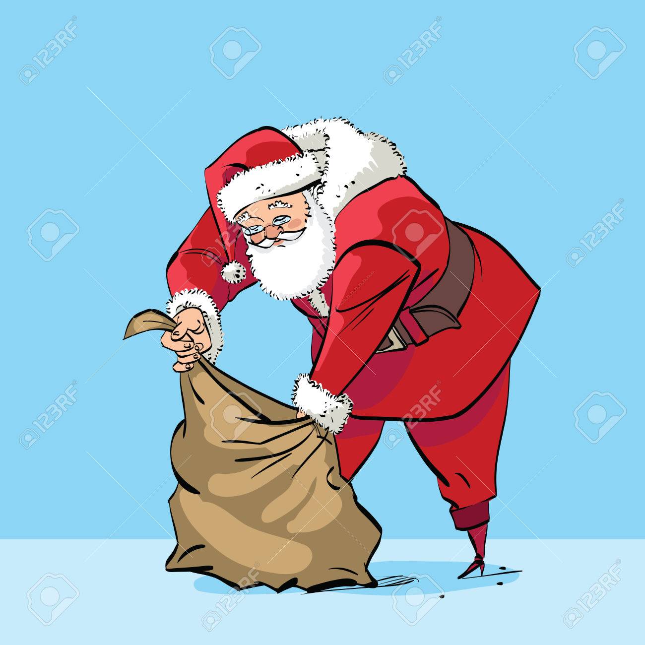 santa claus bolsa drawing