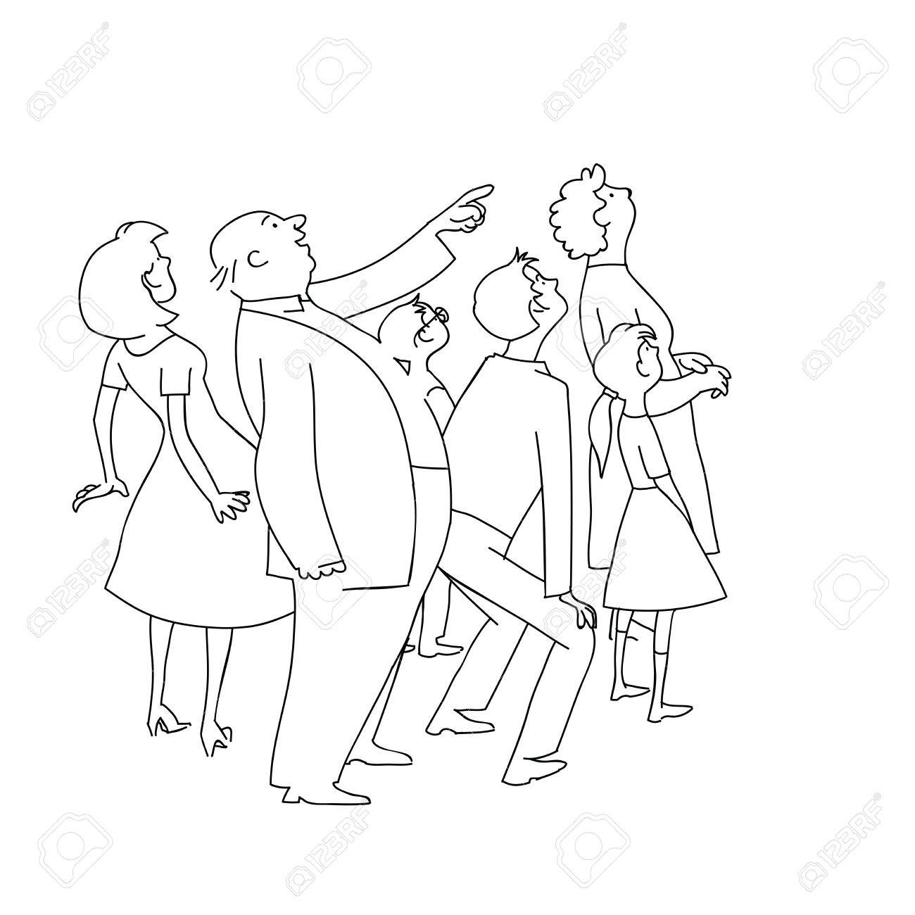 Die Menge Der Zuschauer Zu Beobachten Das Publikum Kann Etwas Sehen Schwarz Weiss Zeichnung Lizenzfrei Nutzbare Vektorgrafiken Clip Arts Illustrationen Image 68571085