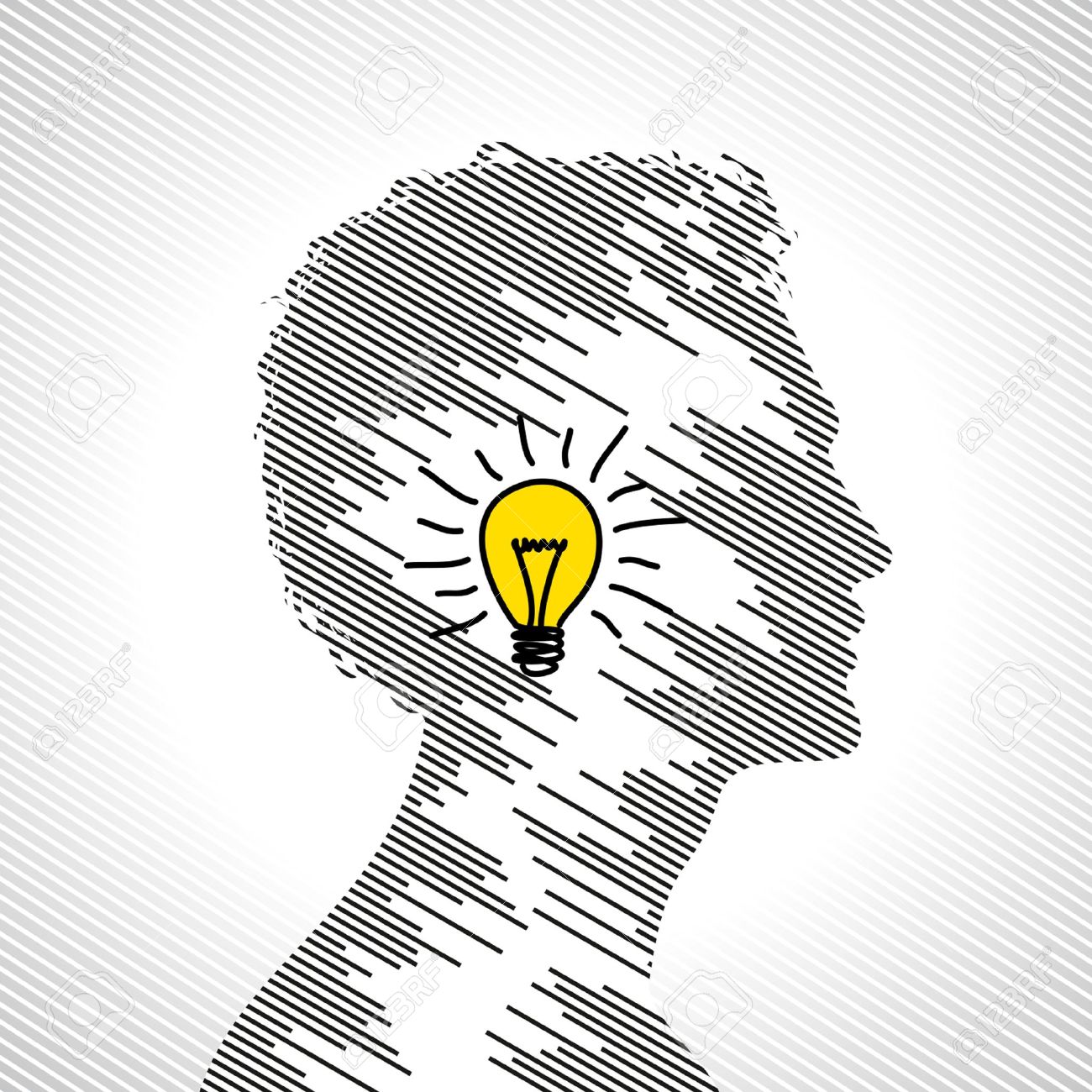 idea concept with human head royalty free cliparts vectors and
