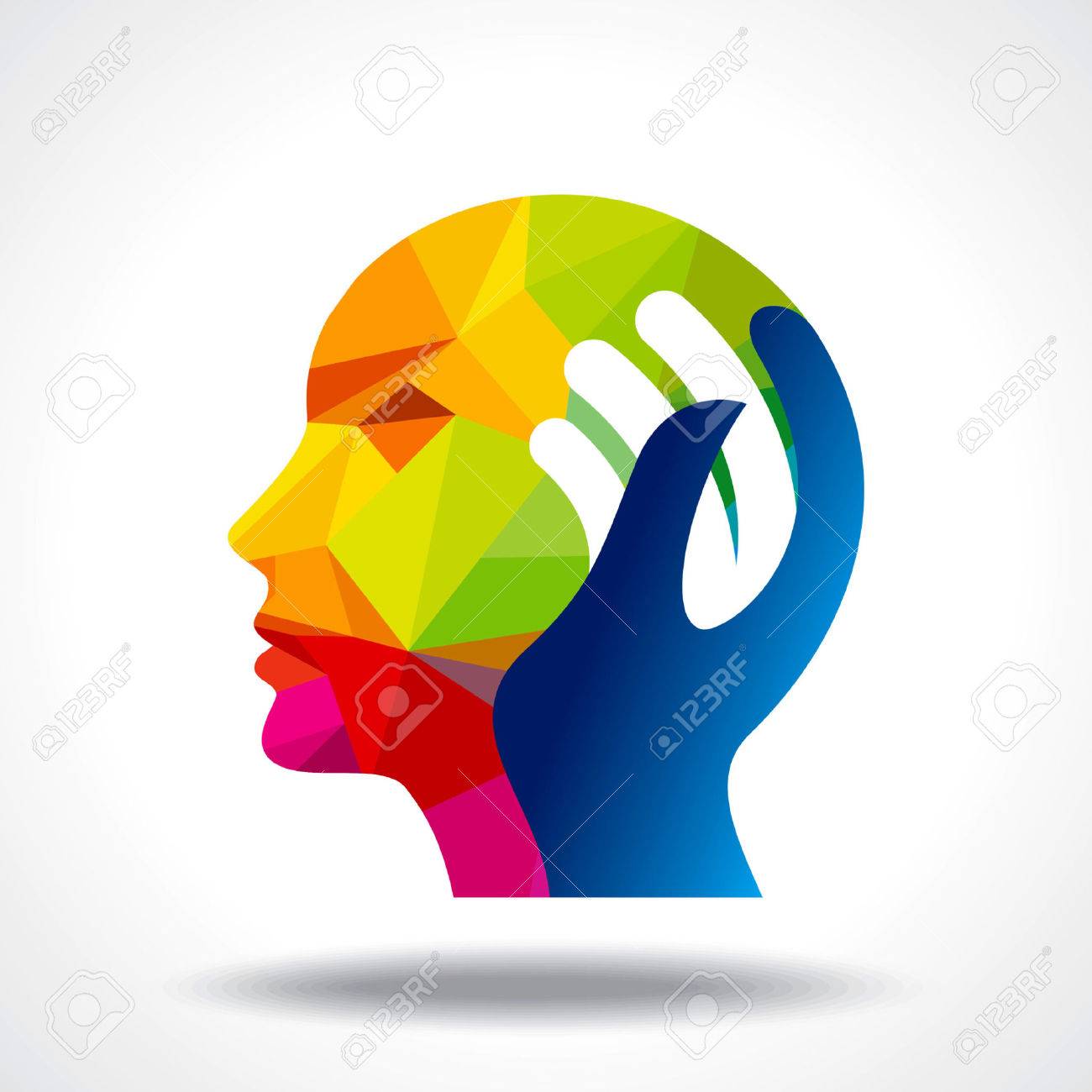 Human Head Thinking A New Idea Royalty Free Klipartlar Vektor