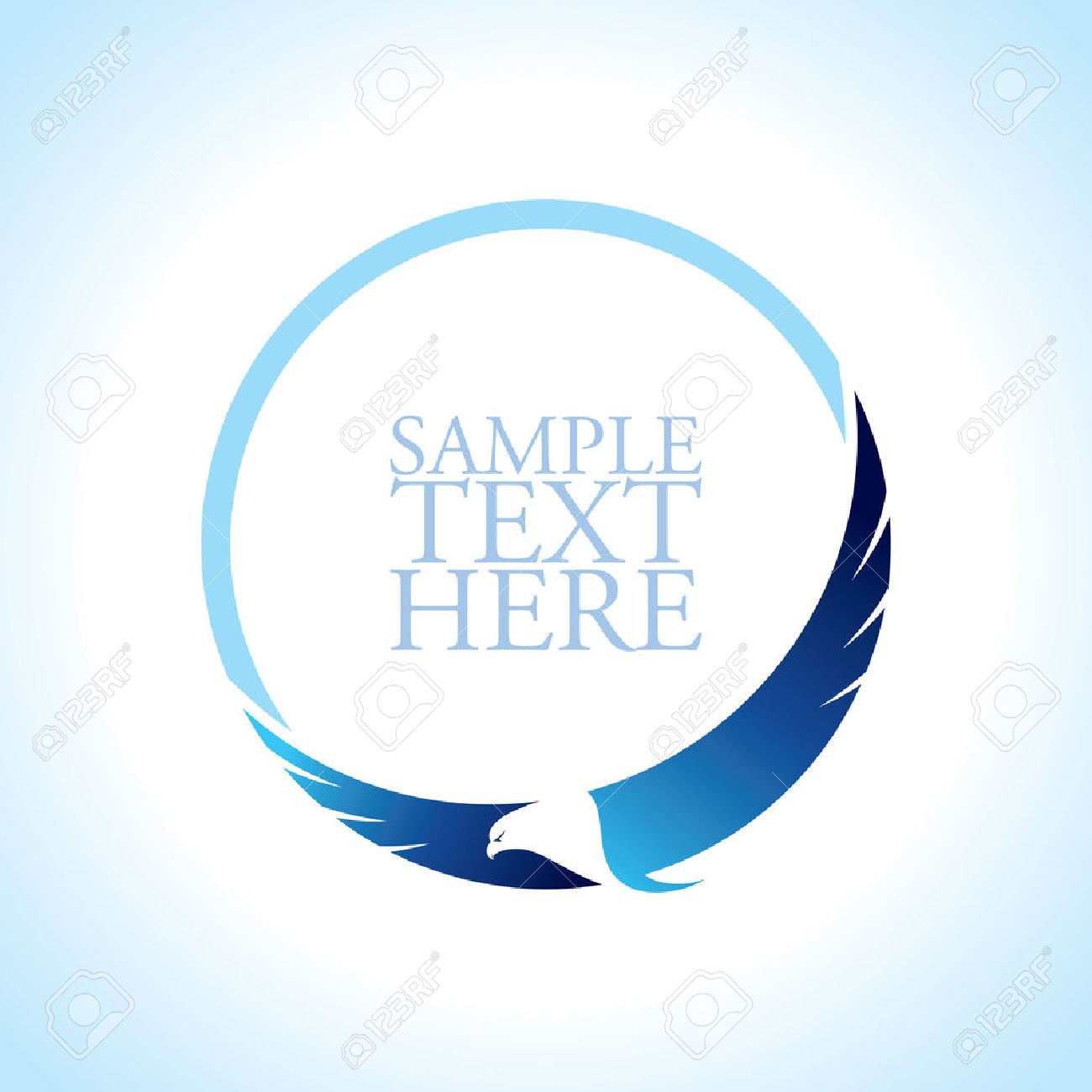 graceful soaring eagle logo with outstretched wings in two color variations