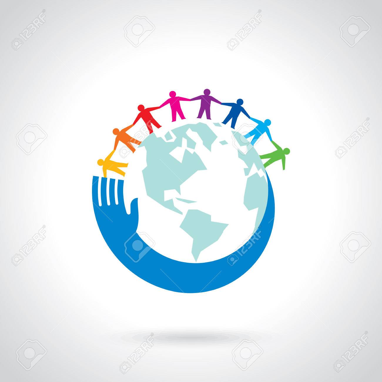 地球人のチームワークの概念 のイラスト素材 ベクタ Image