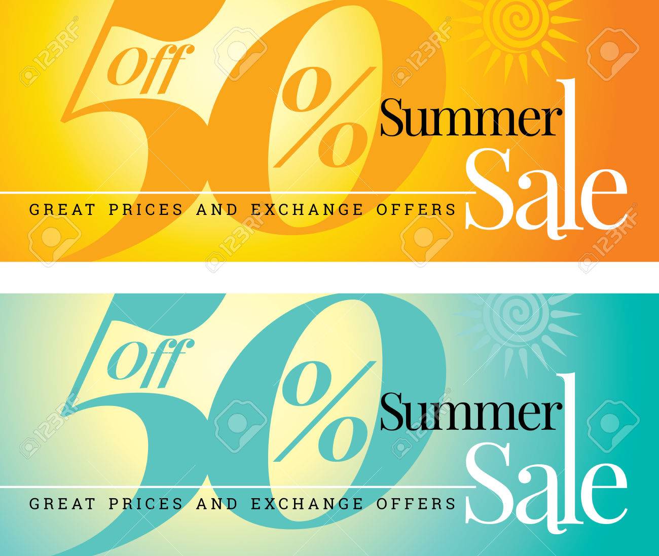 Summer Sale Banner Design Template For Promotion Royalty Free Cliparts Vectors And Stock Illustration Image