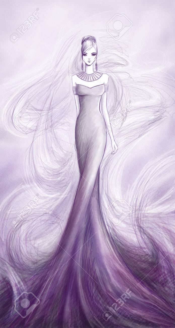 elegant purple dress
