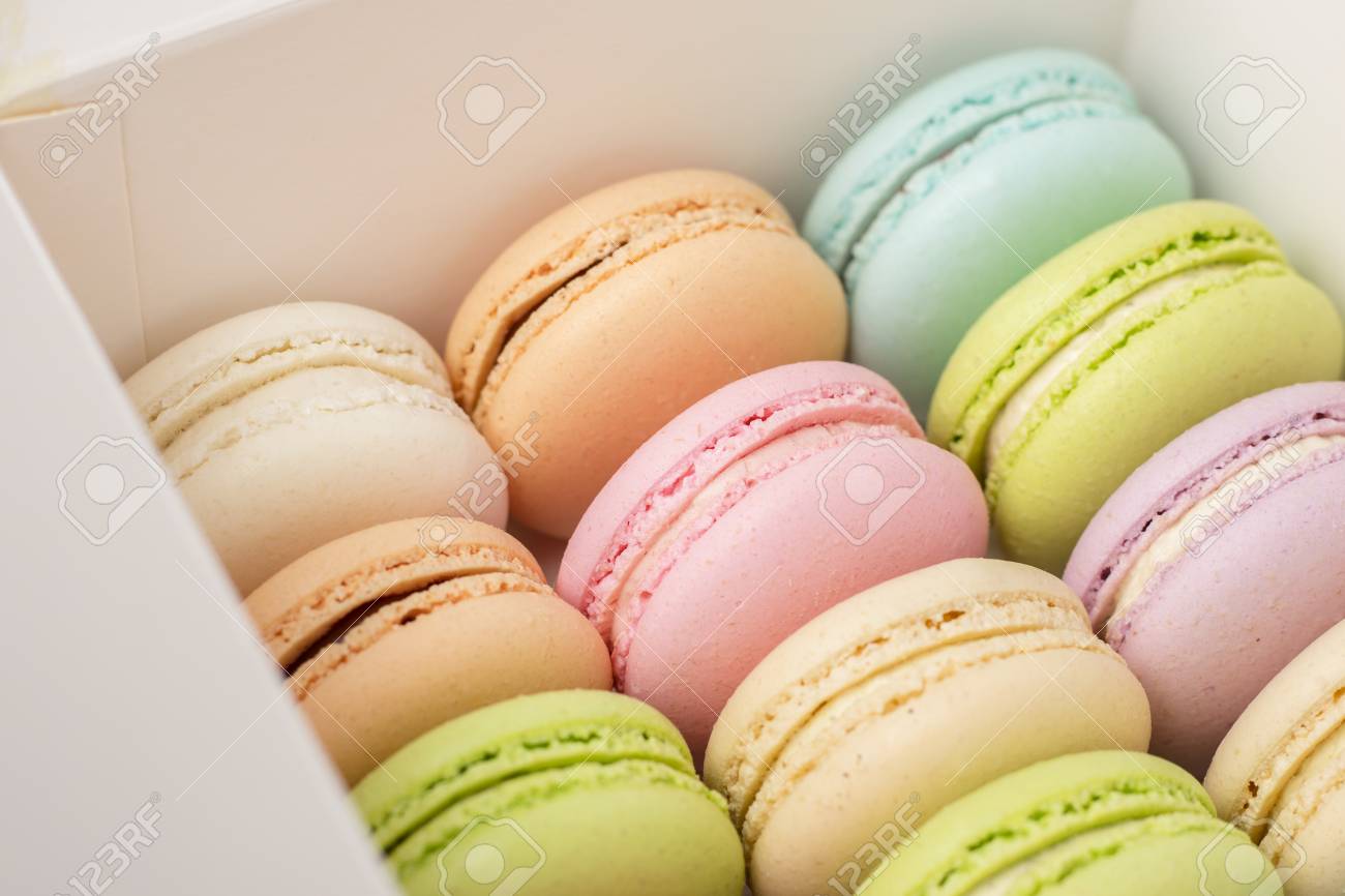 Download A Box Of Fresh Colorful Macarons Colorful Cookies Pastel Colors Stock Photo Picture And Royalty Free Image Image 97457778 Yellowimages Mockups