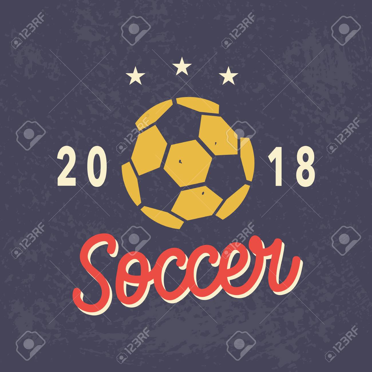 football template soccer championship emblem design royalty free