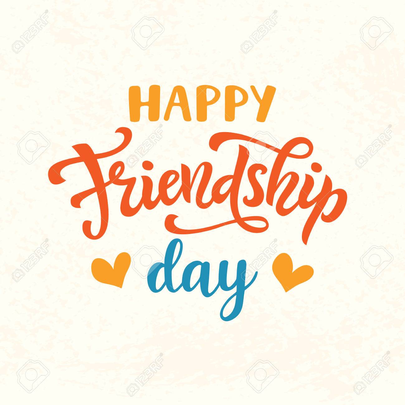 幸せな友情日のかわいいポスター ビンテージ レトロ スタイルの図 のイラスト素材 ベクタ Image