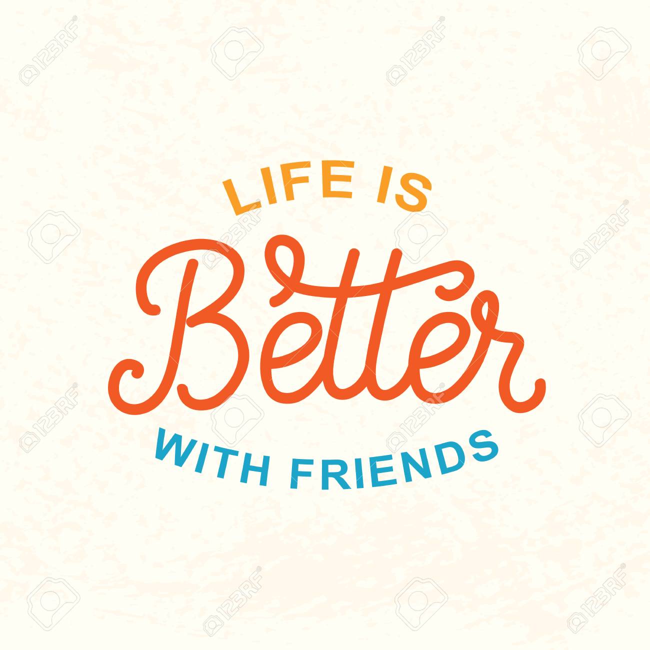 life is better with friends friendship day cute poster royalty free
