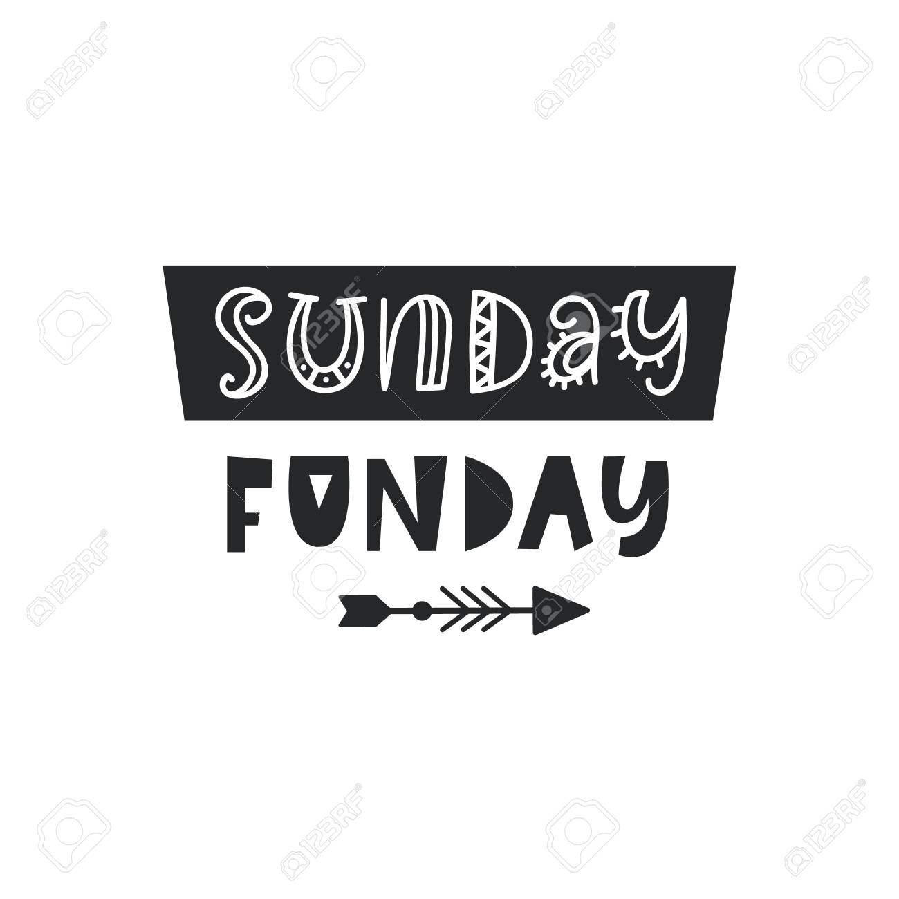 日曜日楽しい日カード のイラスト素材 ベクタ Image