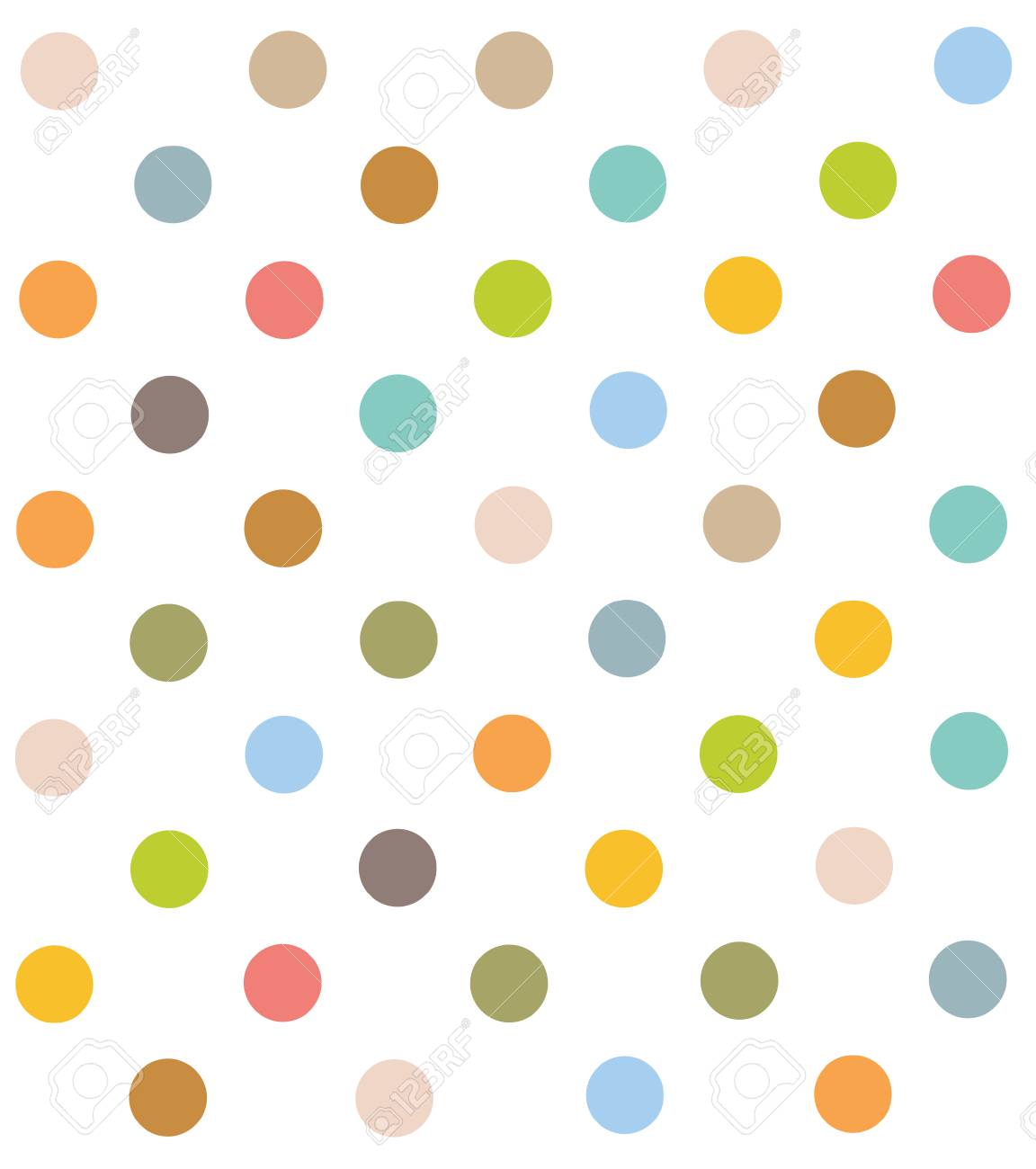 シームレスなカラフルな水玉柄 イラスト ベクター のイラスト素材 ベクタ Image