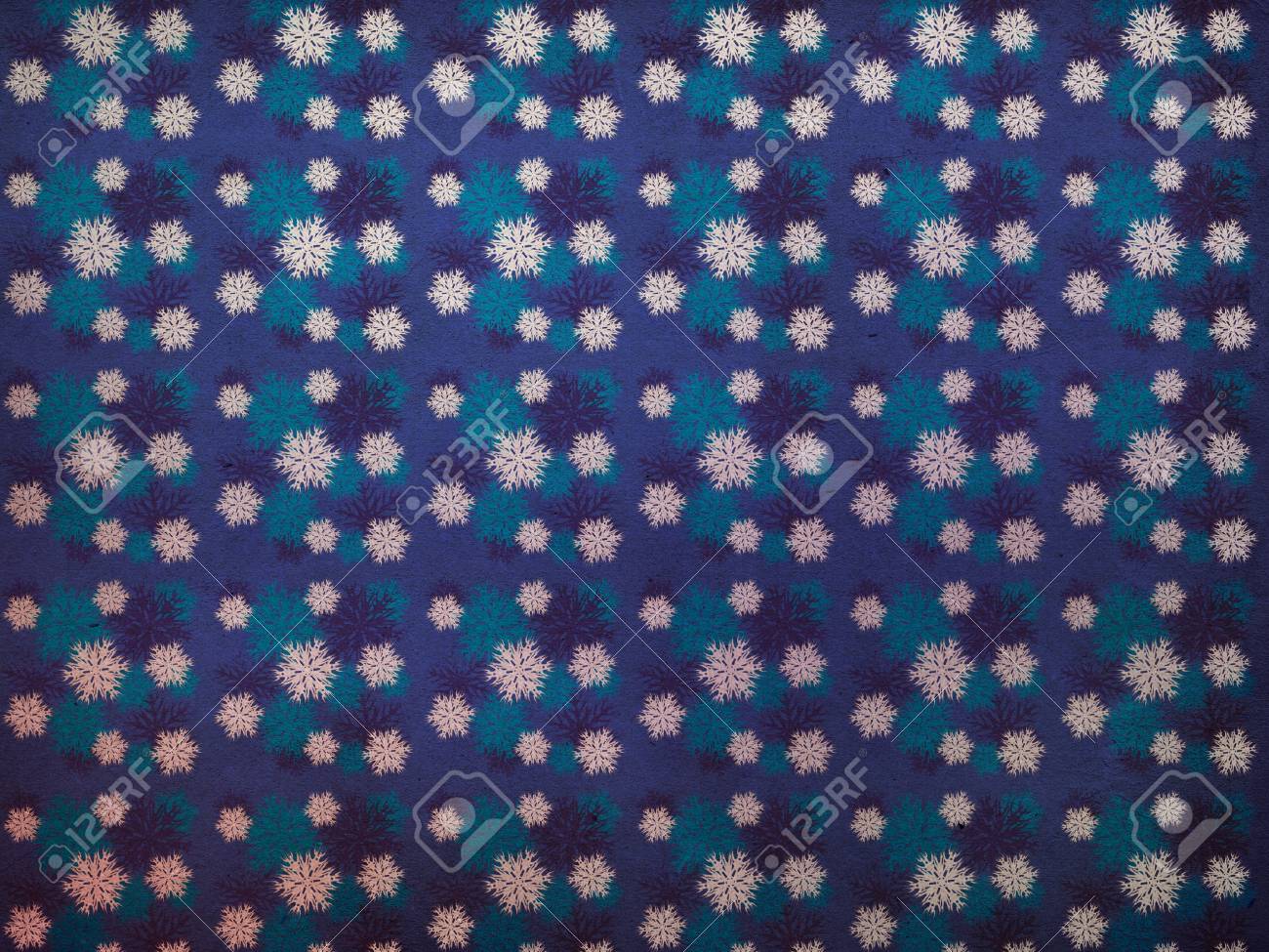 illustration of abstract vintage snowflake texture background stock
