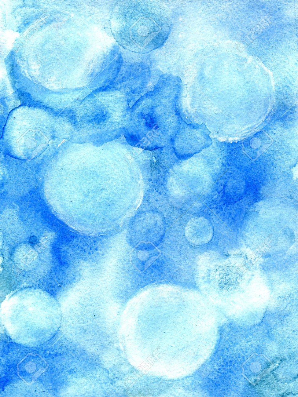 Abstract Colorful Watercolor Bubbles Painted Texture As
