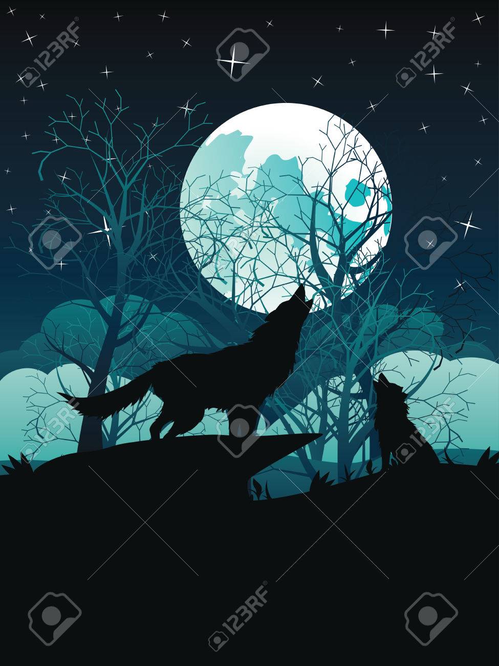 在庫僅少 Hvest オオカミタペストリー 山に吠えている3匹の狼 サイケデリック 星空 満月と森 壁掛けポスター 寝室 リビングルーム 寮 パーティ タペストリー Www Gatorheatandair Com