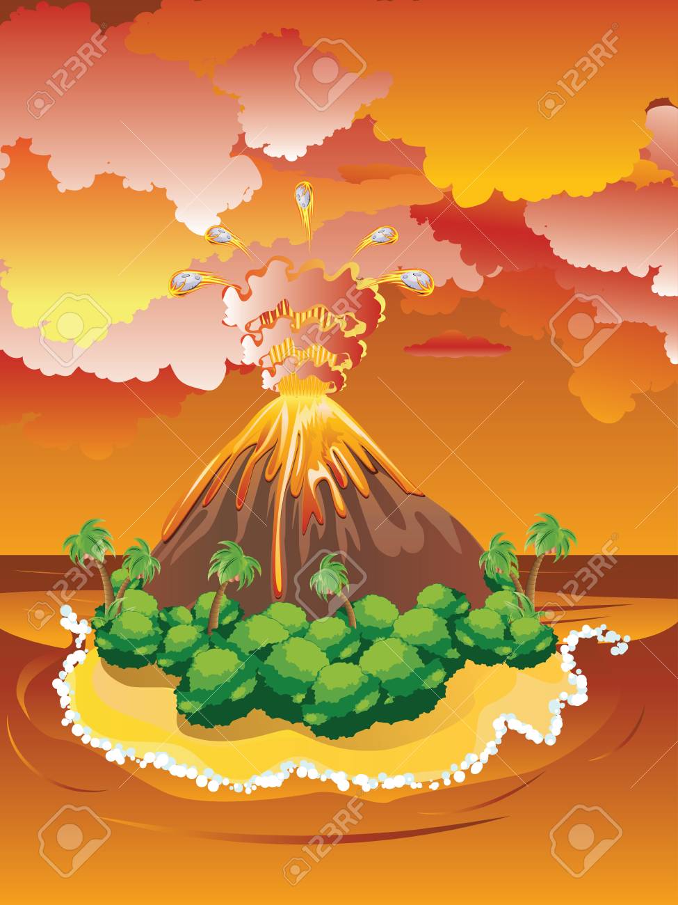 Illustration Of Cartoon Volcano Eruption With Hot Lava. Royalty Free SVG, Cliparts, Vectors, And Stock Illustration. Image 84002826. Illustration Of Cartoon Volcano Eruption With Hot Lava. Royalty Free SVG, Cliparts, Vectors, And Stock Illustration. Image 84002826.