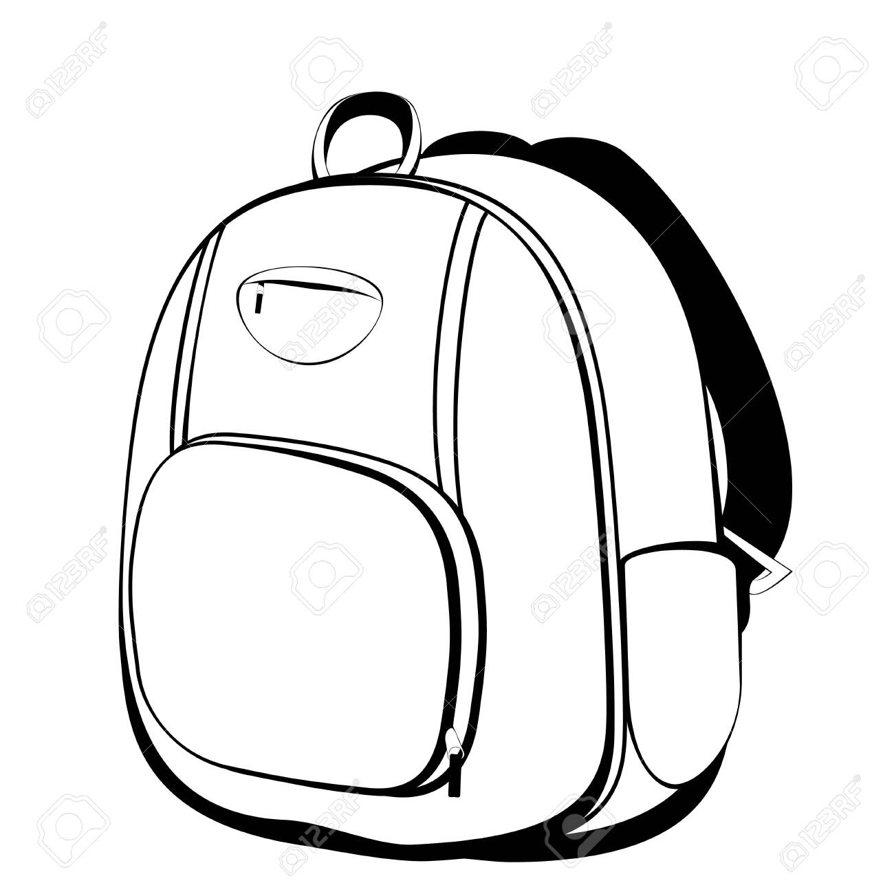 white school backpack