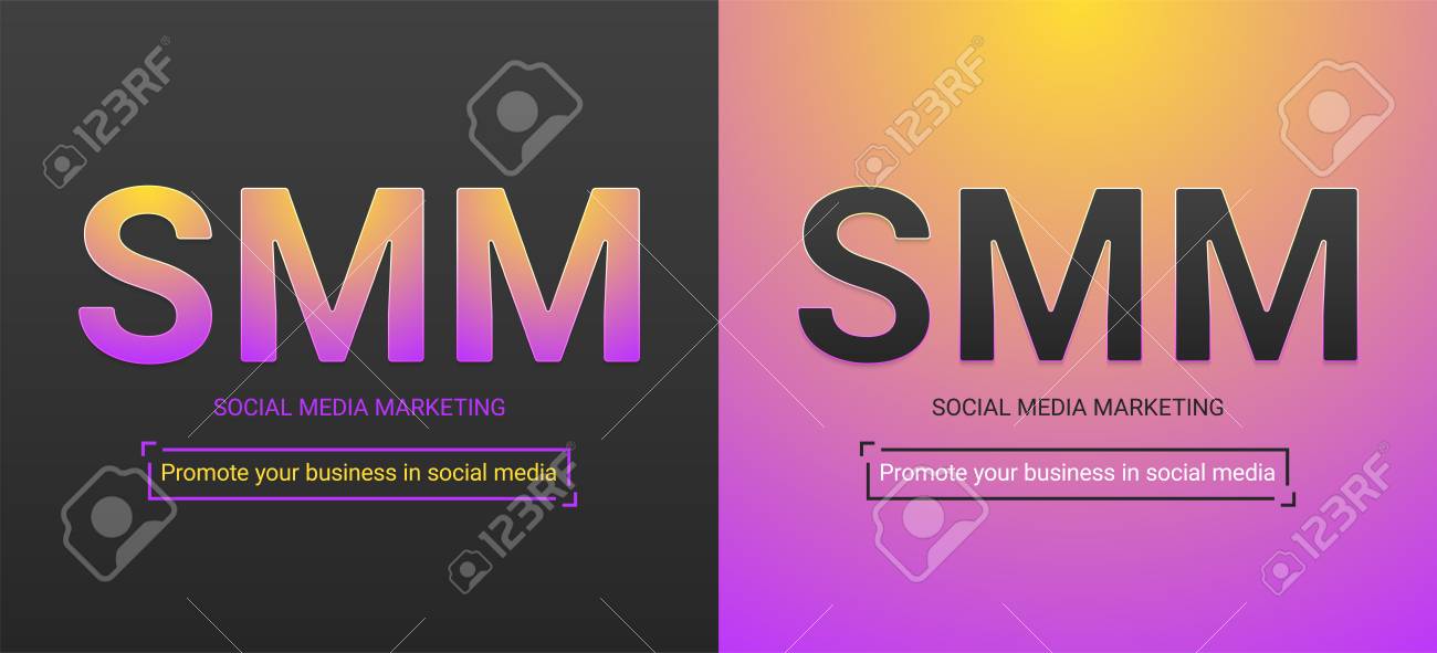 Banner Of Social Media Marketing Vector Illustration Of Smm Royalty Free Cliparts Vectors And Stock Illustration Image