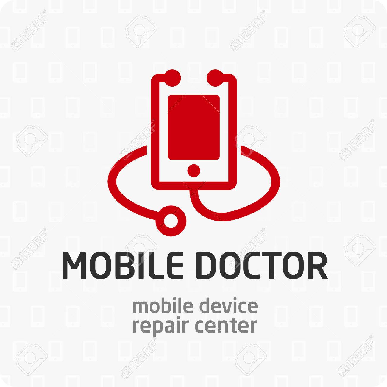 smart phone device repair symbol logo icon sign template for