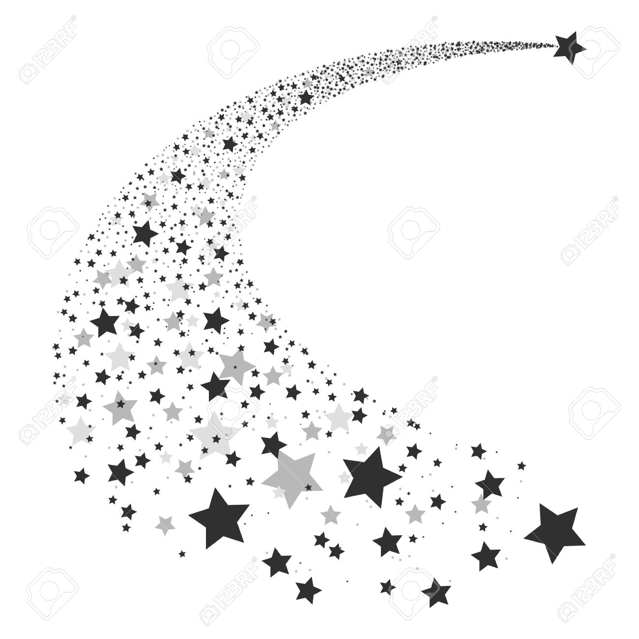 vector illustration abstract falling star shooting star with