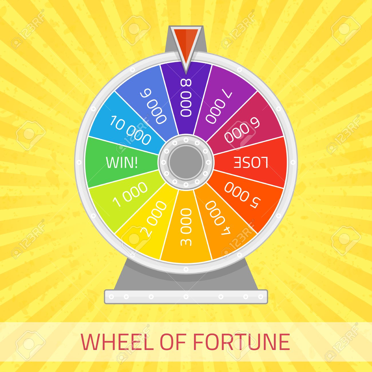 wheel of fortune illustration color lucky wheel template winner