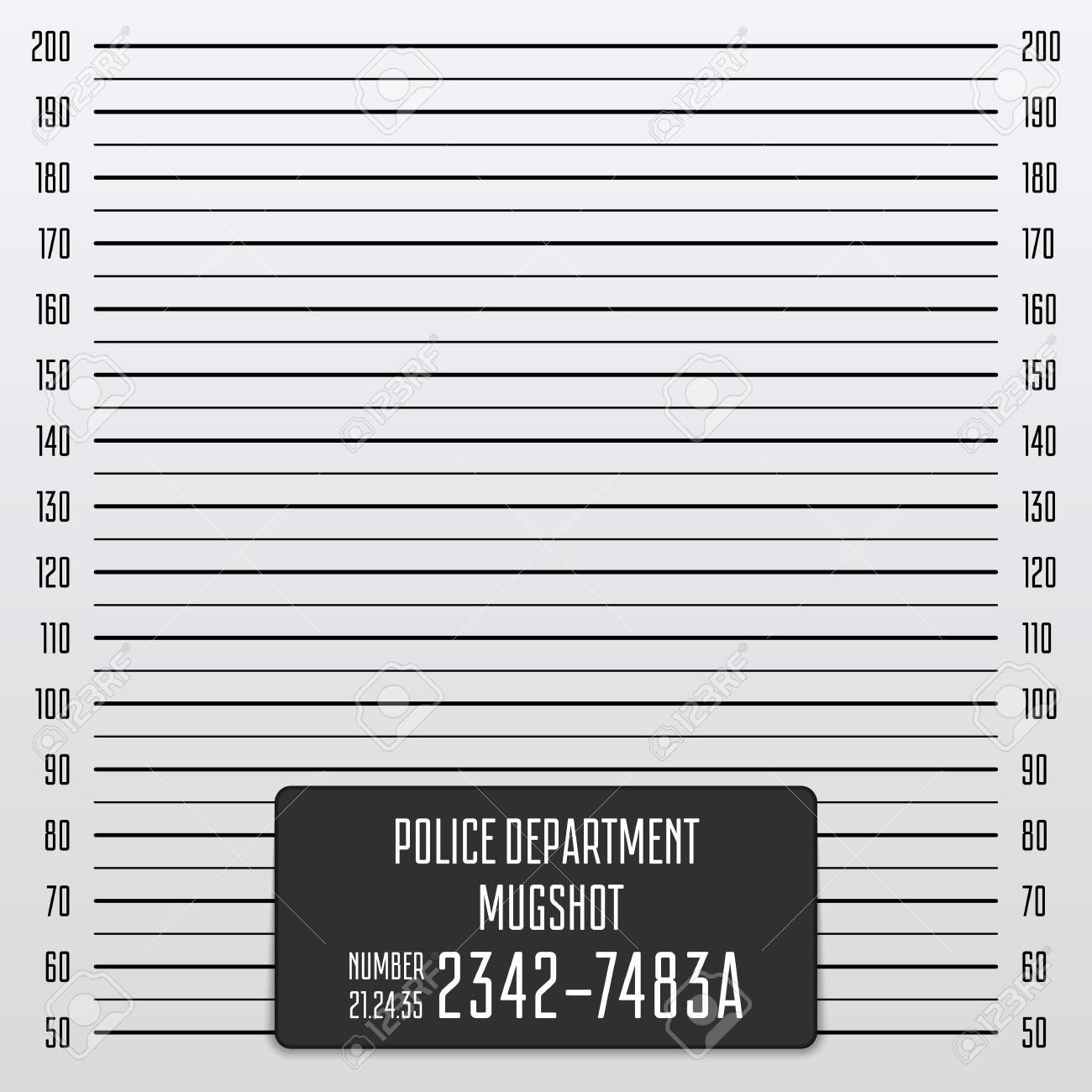 Police Mugshot Background. Клипарты, SVG, векторы, и Набор Иллюстраций Без  Оплаты Отчислений. Image 92761603