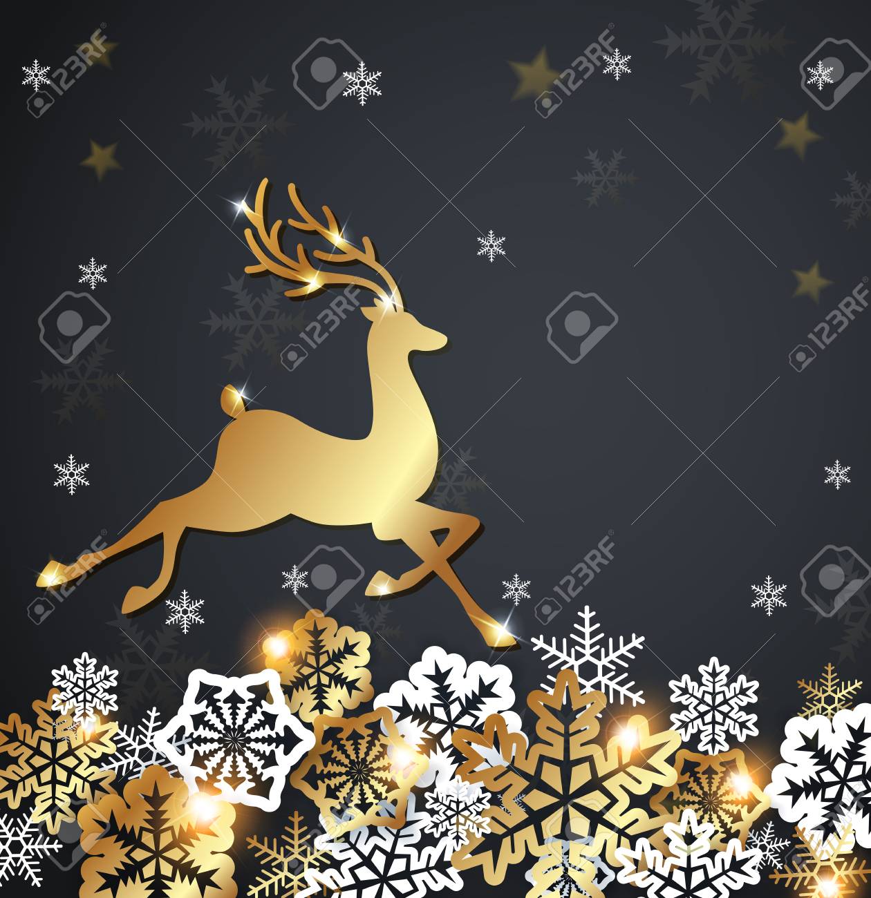 クリスマスの豪華な背景に黄金の鹿 雪 クリスマス カードのデザインです のイラスト素材 ベクタ Image クリスマスの豪華な背景に黄金の鹿 雪 クリスマス カードのデザインです のイラスト素材 ベクタ Image
