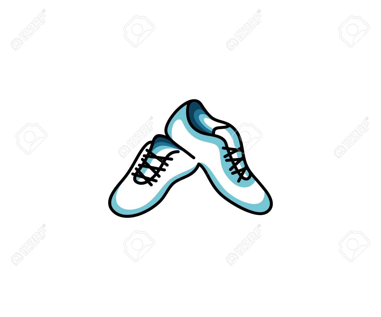 Shoes Sneakers Logo Template Sport Shoes Vector Design Clothes