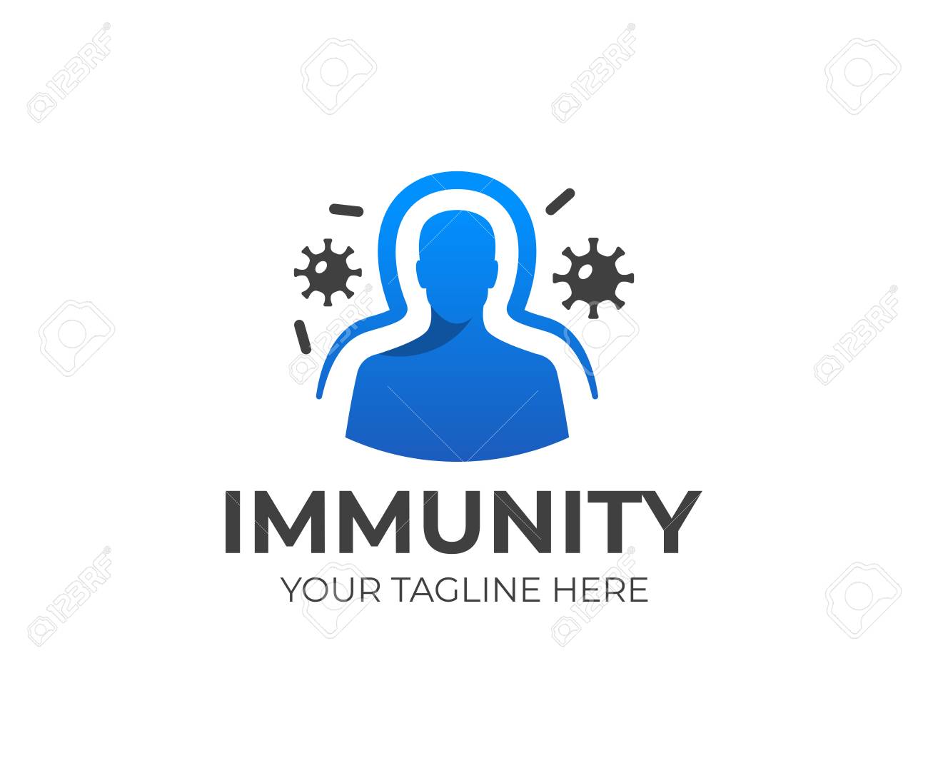 Human immune system vector design with virus and bacteria illustration. - 96450468 Human immune system vector design with virus and bacteria illustration. - 96450468
