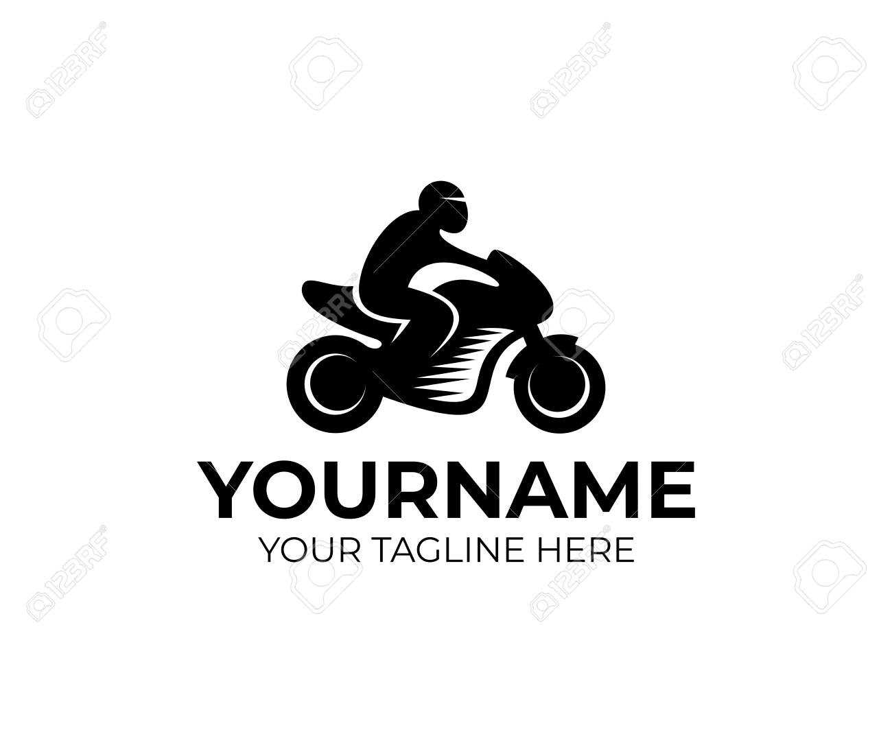 motorcyclist on motorcycle motorbike as template for moto sport motorcycle template