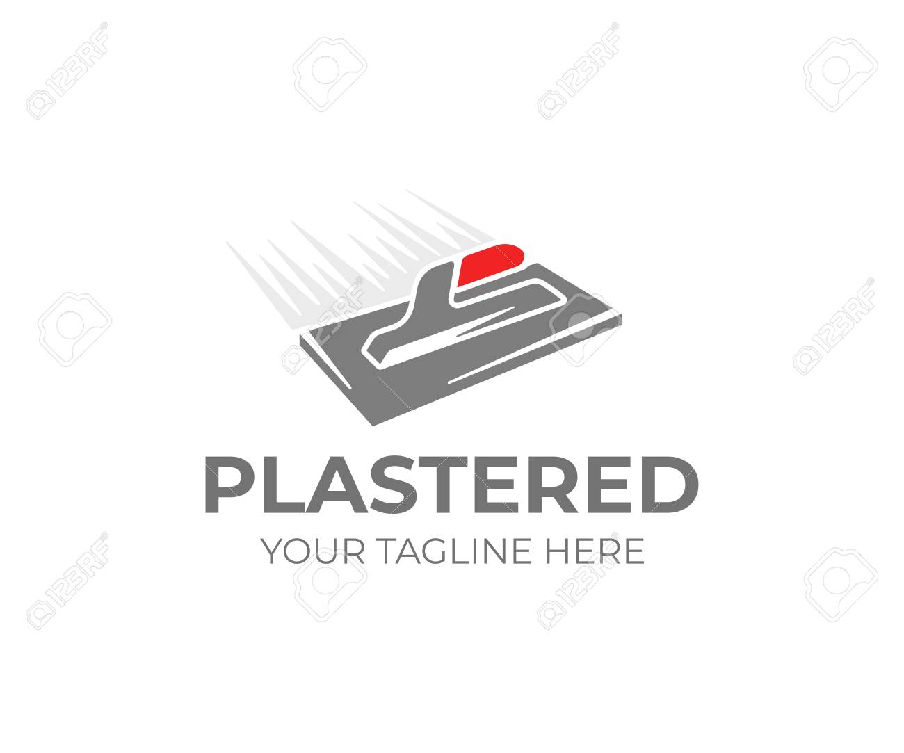 plastering trowel logo template plasterer tool vector design tool template