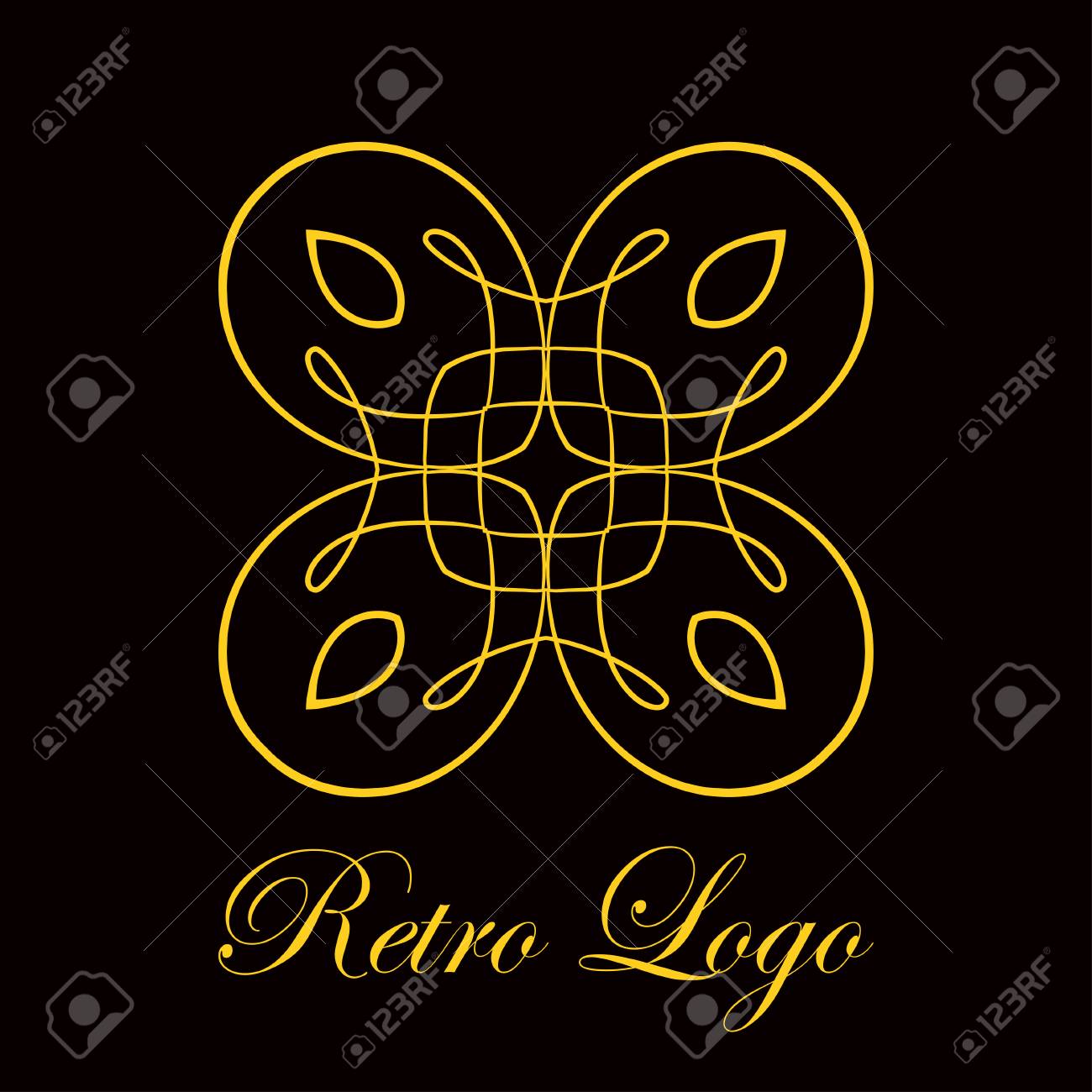 vintage logo template vector logotype element retro label