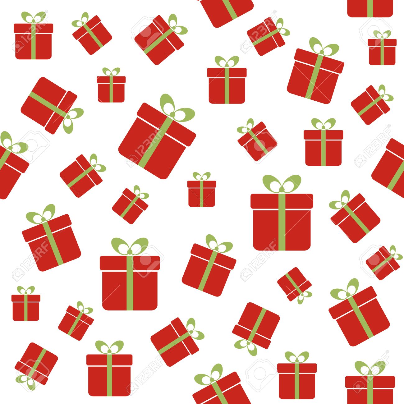 Seamless Vector Pattern With Red Gift Boxes Christmas Or Birthday Party Wrapping Paper Design Stock Seamless Vector Pattern With Red Gift Boxes Christmas Or Birthday Party Wrapping Paper Design Stock
