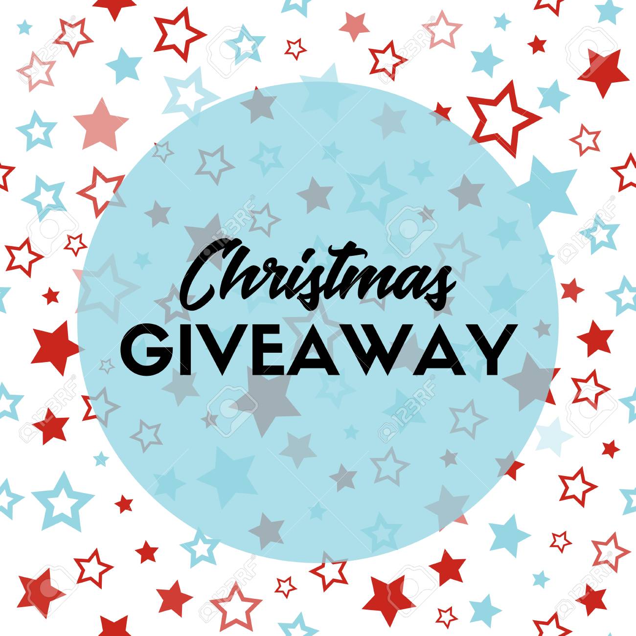 christmas giveaway banner template for blogs stock photo picture