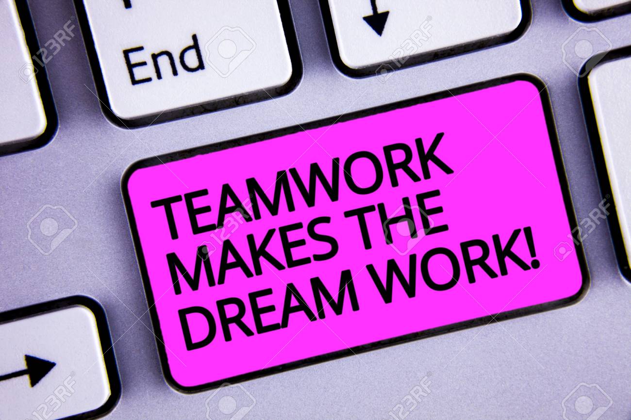 handwriting text teamwork makes the dream work call concept stock free essay on teamwork