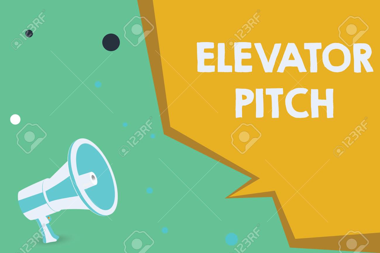 conceptual hand writing showing elevator pitch business photo business elevator pitch