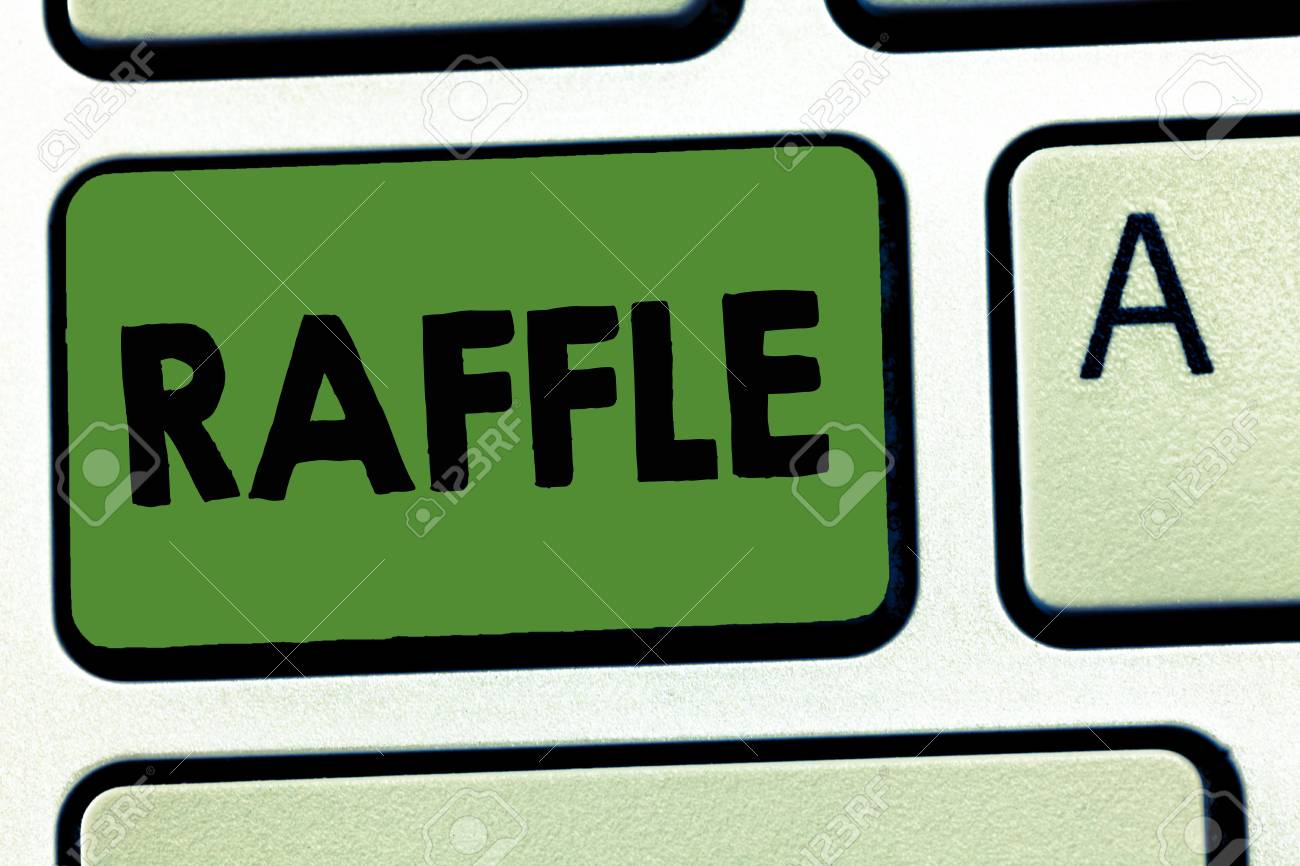 word writing text raffle business concept for means of raising raffle business