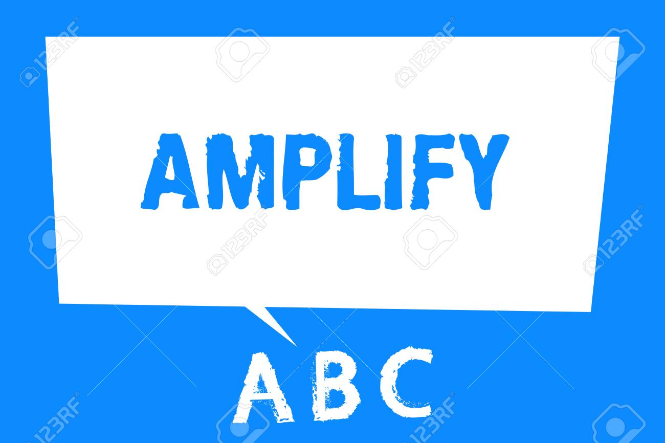 text sign showing amplify