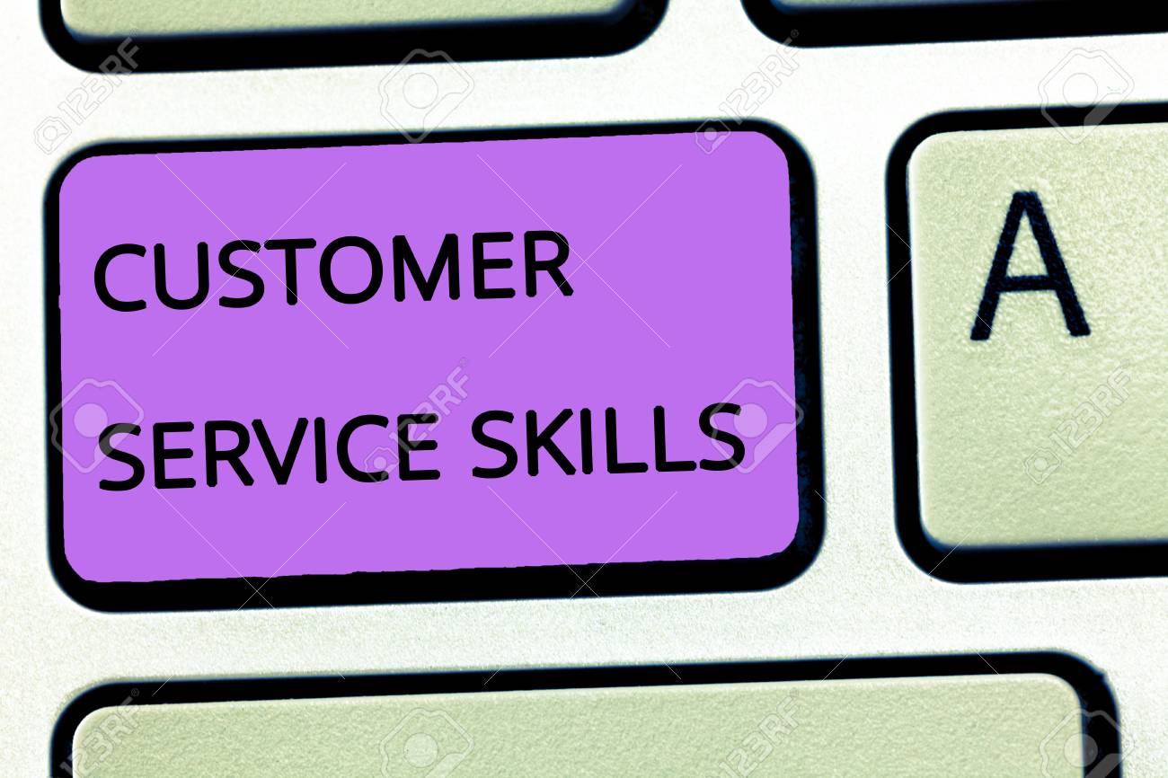 word writing text customer service skills business concept for how to improve customer service skills