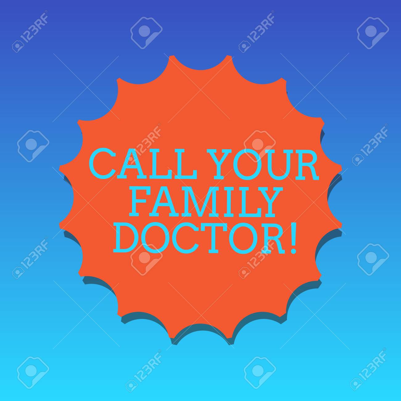 Handwriting Text Writing Call Your Family Doctor Concept Meaning
