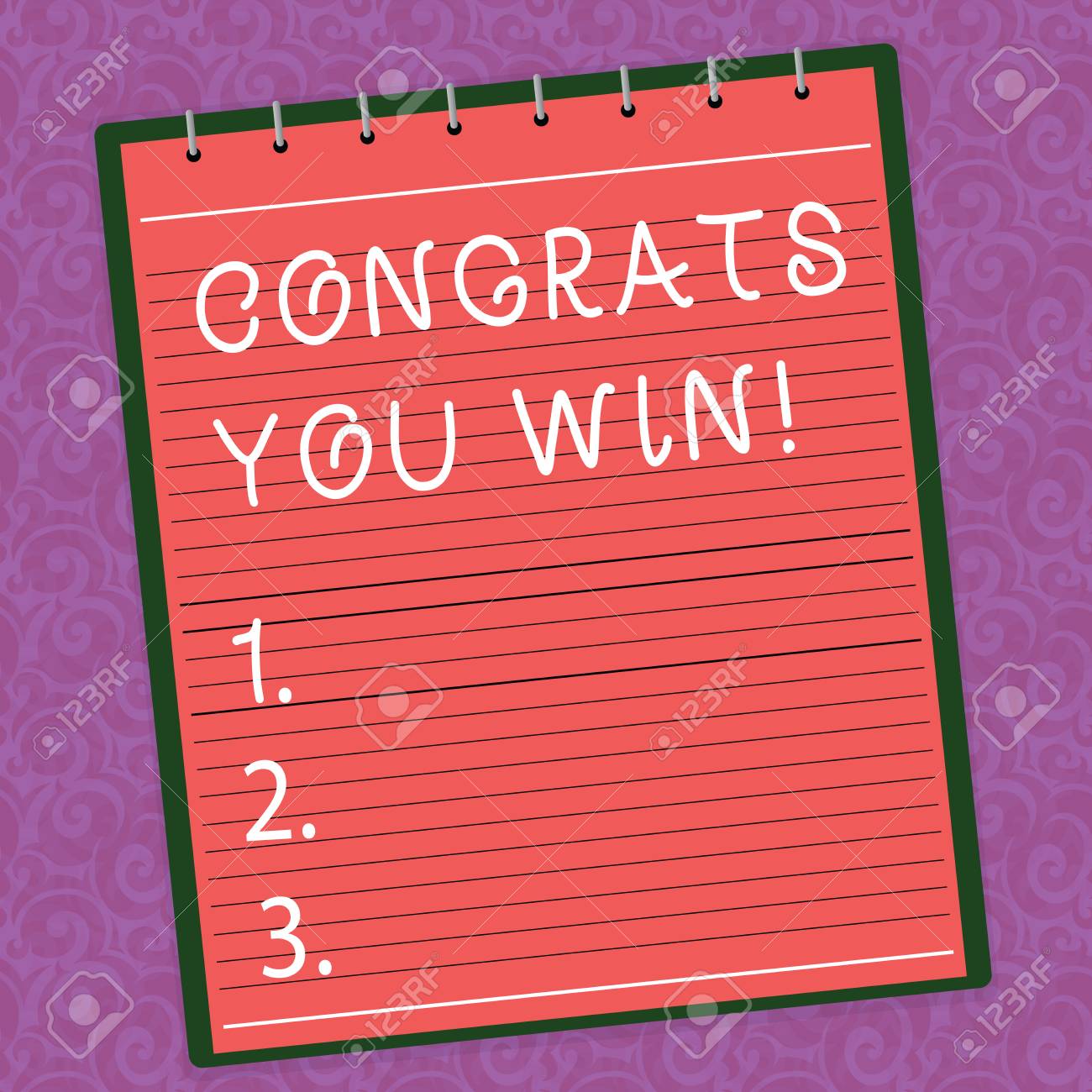 Word Writing Text Congrats You Win Business Concept For Congratulations Stock Photo Picture And Royalty Free Image Image