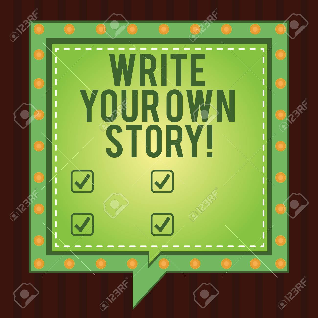 Writing Note Showing Write Your Own Story. Business Photo
