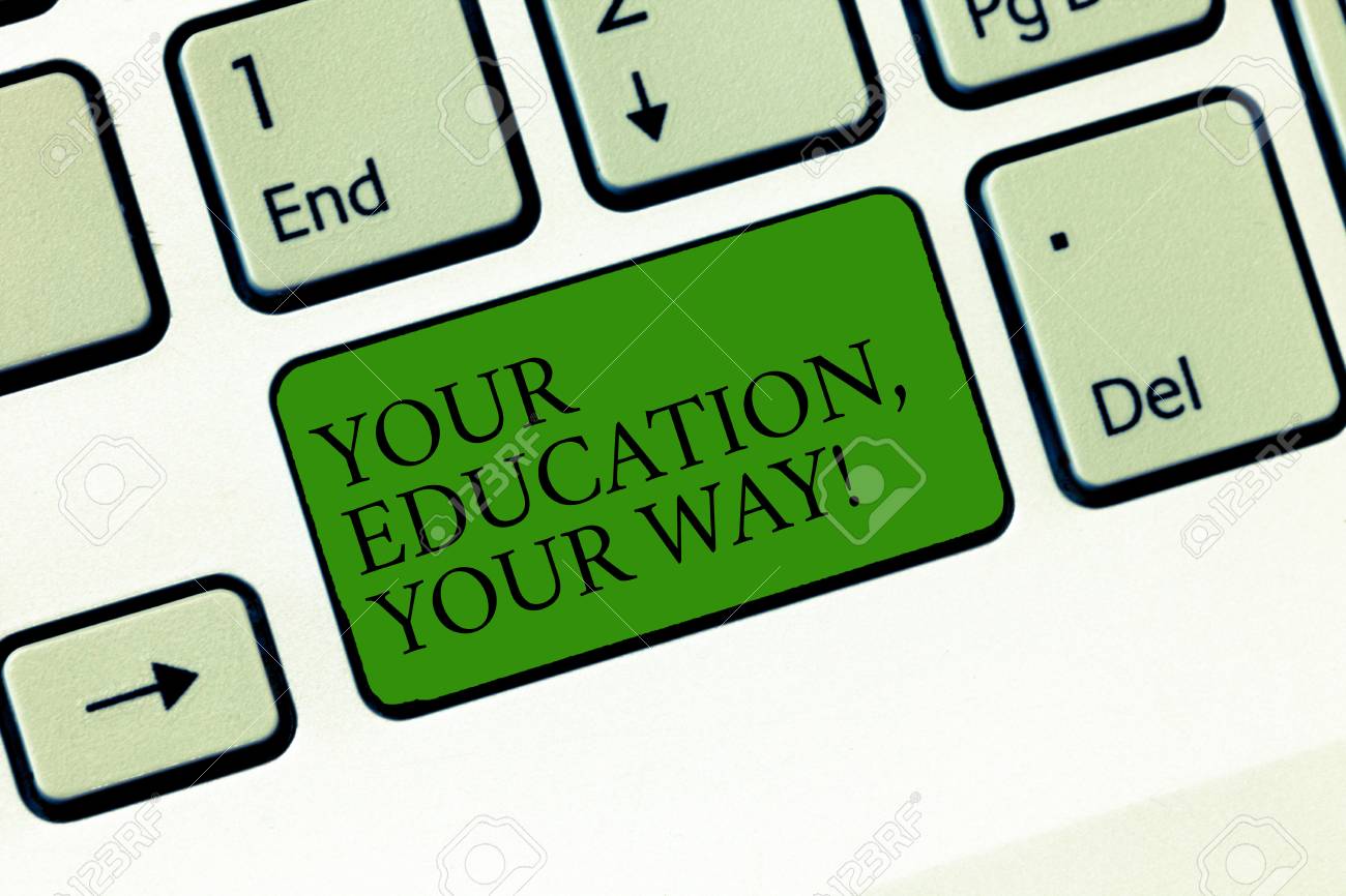 word writing text your education your way business concept for tell about your educational background