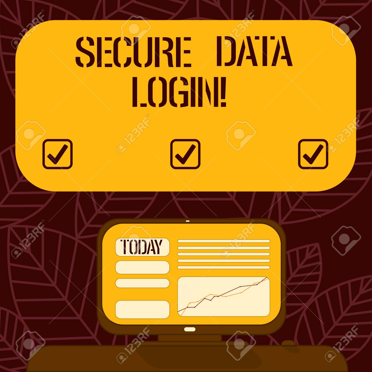 Conceptual Hand Writing Showing Secure Data Login Business Photo