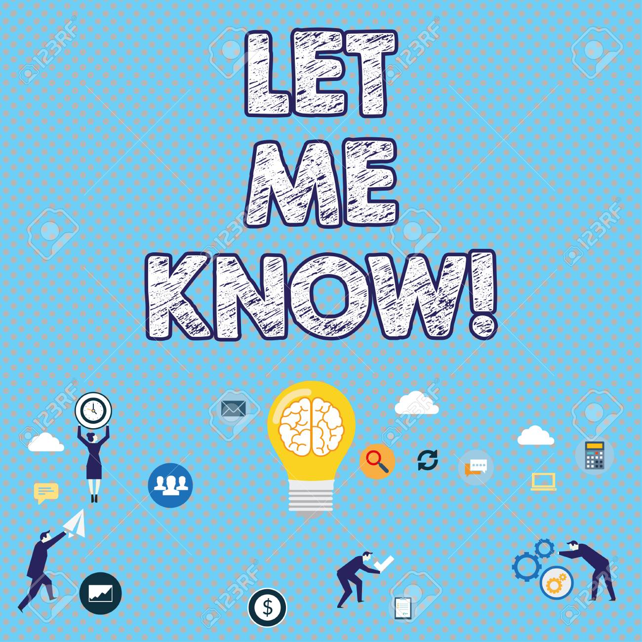 Handwriting Text Writing Let Me Know Concept Meaning Inform Stock